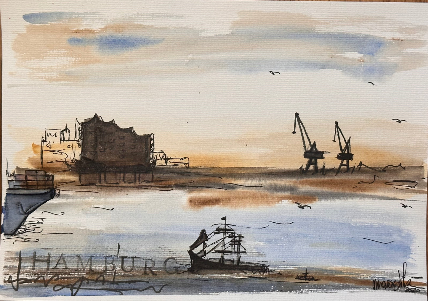 Watercolour Hamburg
