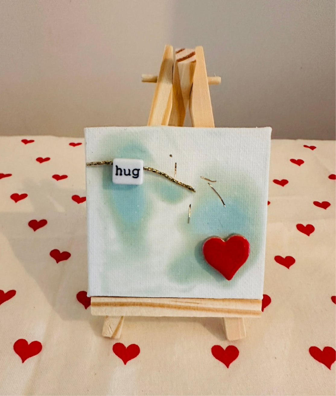 Hugs - mini canvas Hug/Kiss/Love/Celebrate