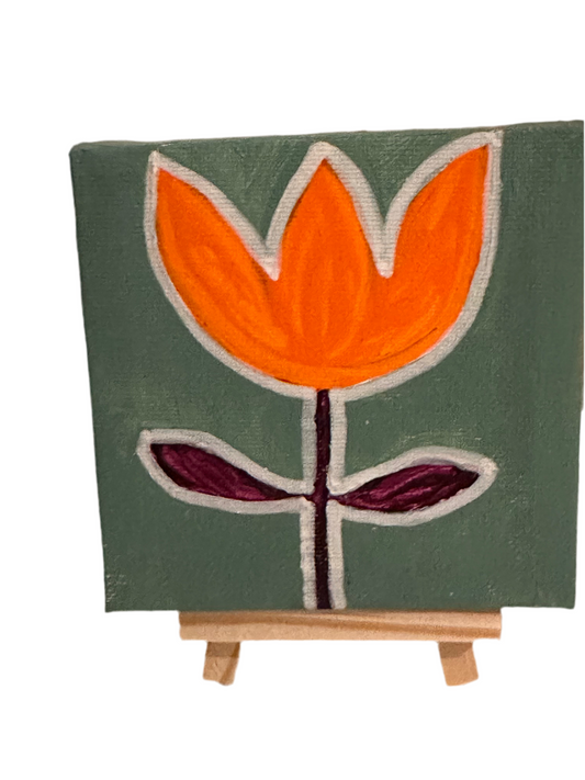 Flower mini canvas
