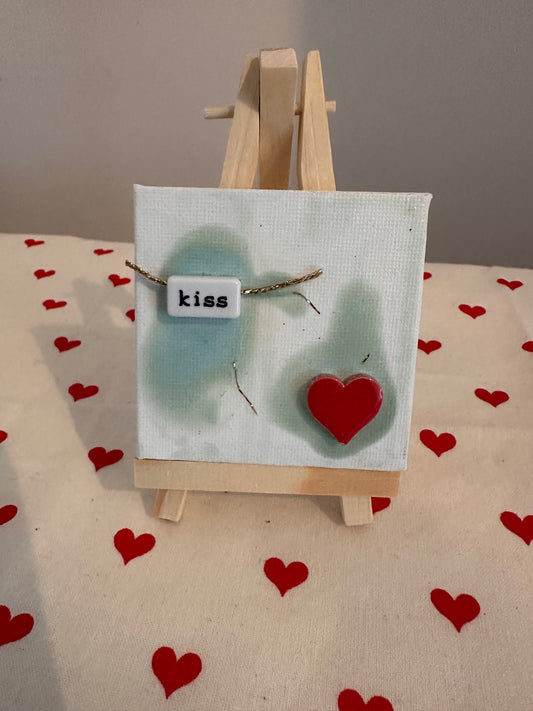 Hugs - mini canvas Hug/Kiss/Love/Celebrate